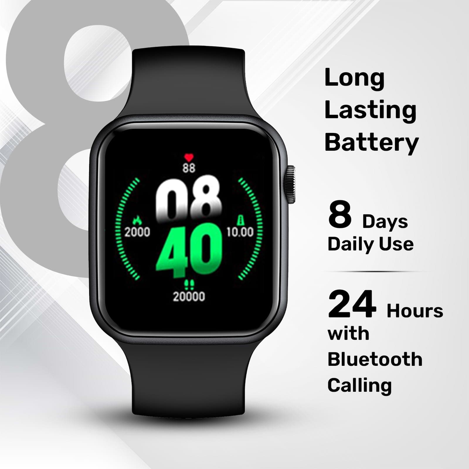 Fire-Boltt Ring Smartwatch with Bluetooth Calling BSW005 BLACK - Kamal Watch Company