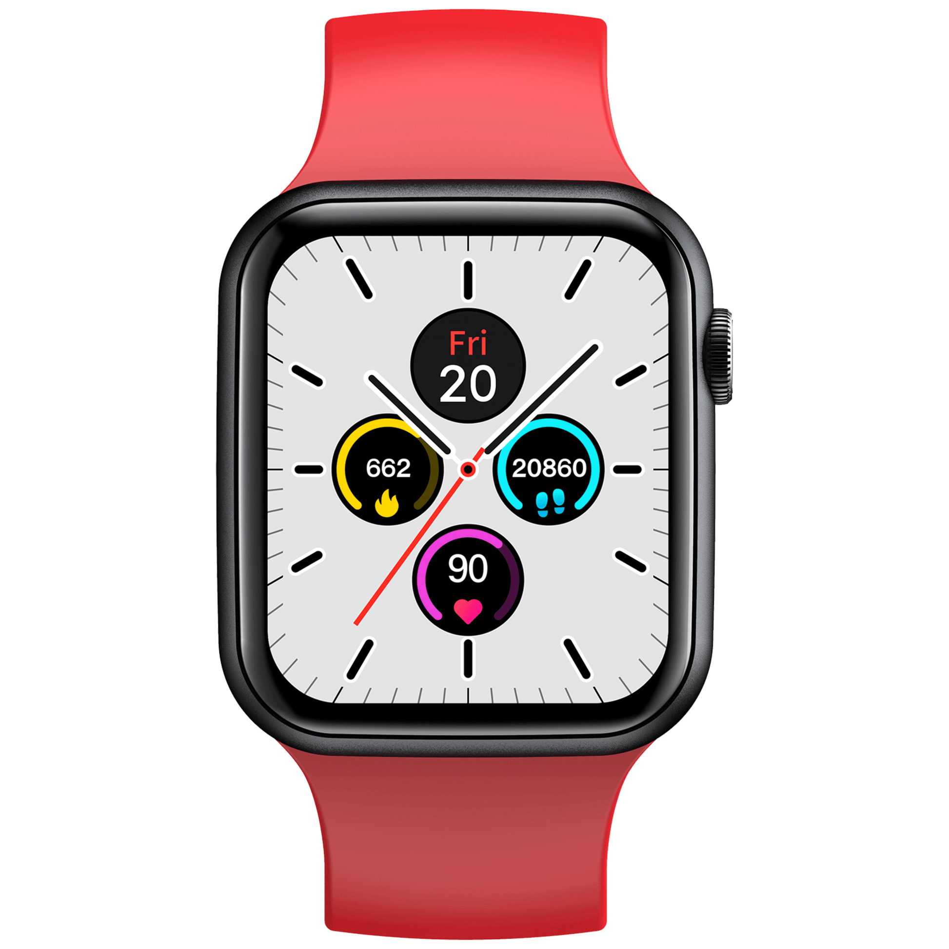 Fire-Boltt Ring Smartwatch with Bluetooth Calling BSW005 RED - Kamal Watch Company