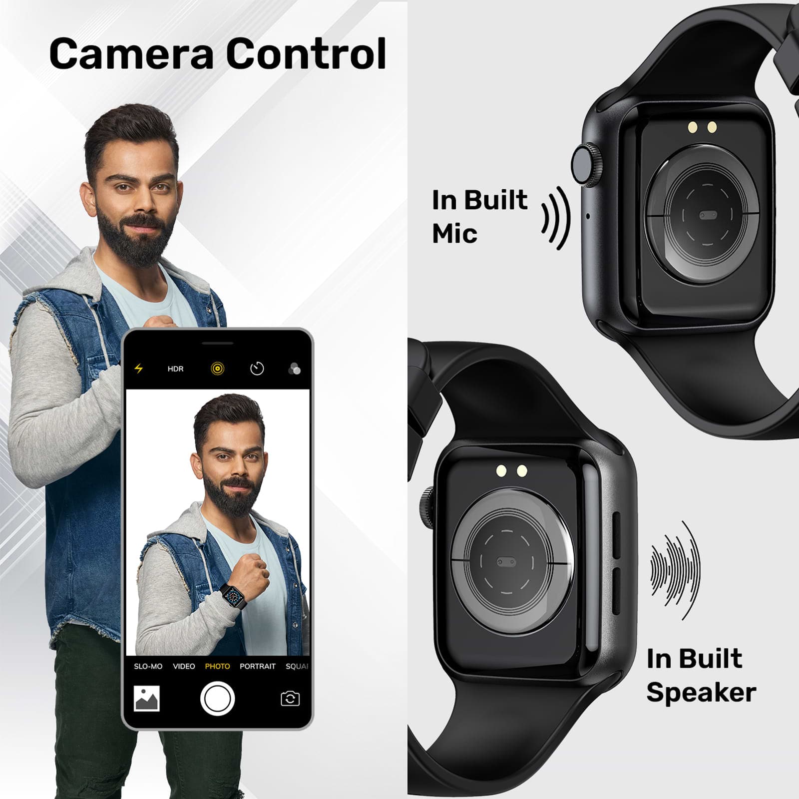 Fire-Boltt Ring Smartwatch with Bluetooth Calling BSW005 BLACK - Kamal Watch Company