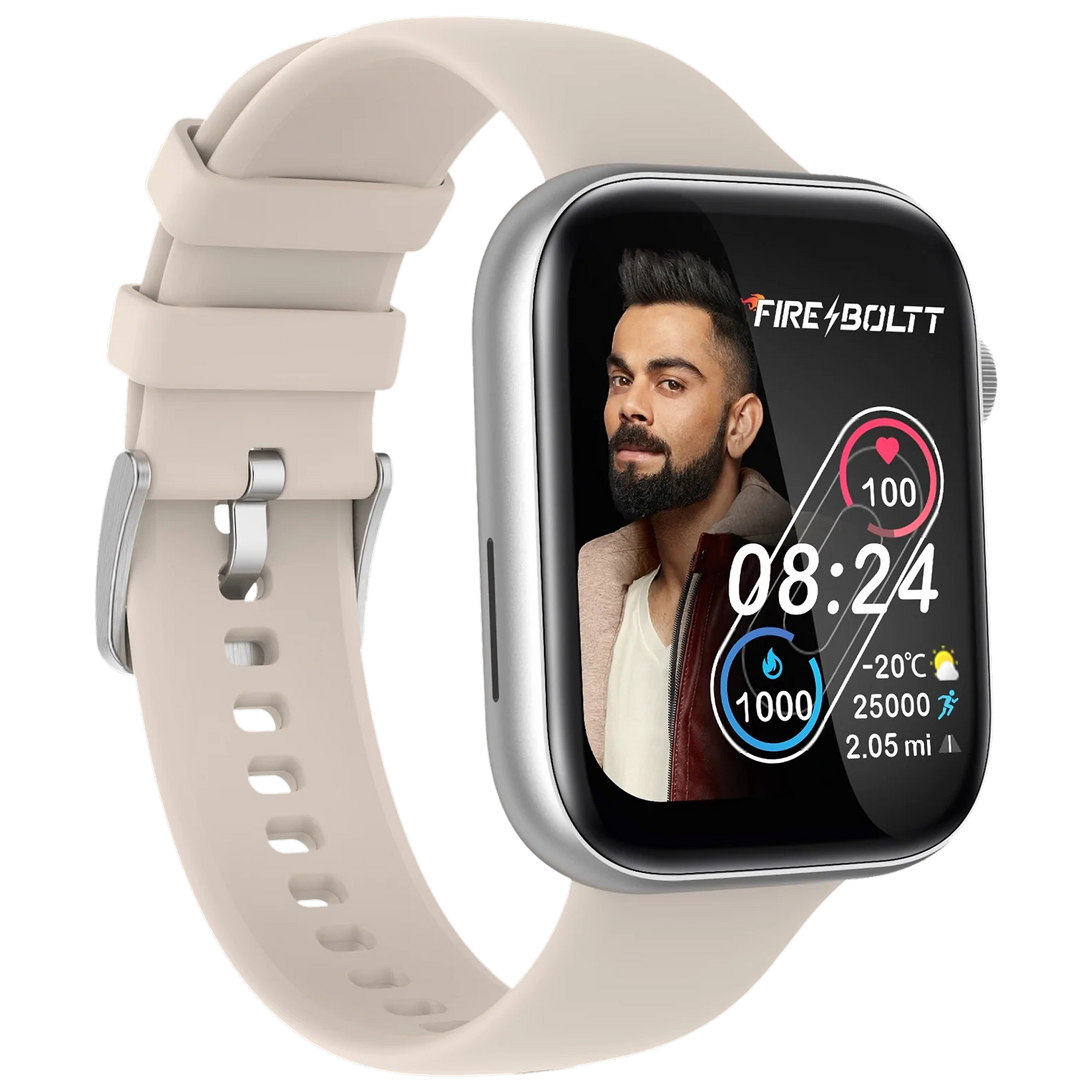 Fire-Boltt Ring 3 Smartwatch with Bluetooth Calling BSW043-SILVER - Kamal Watch Company