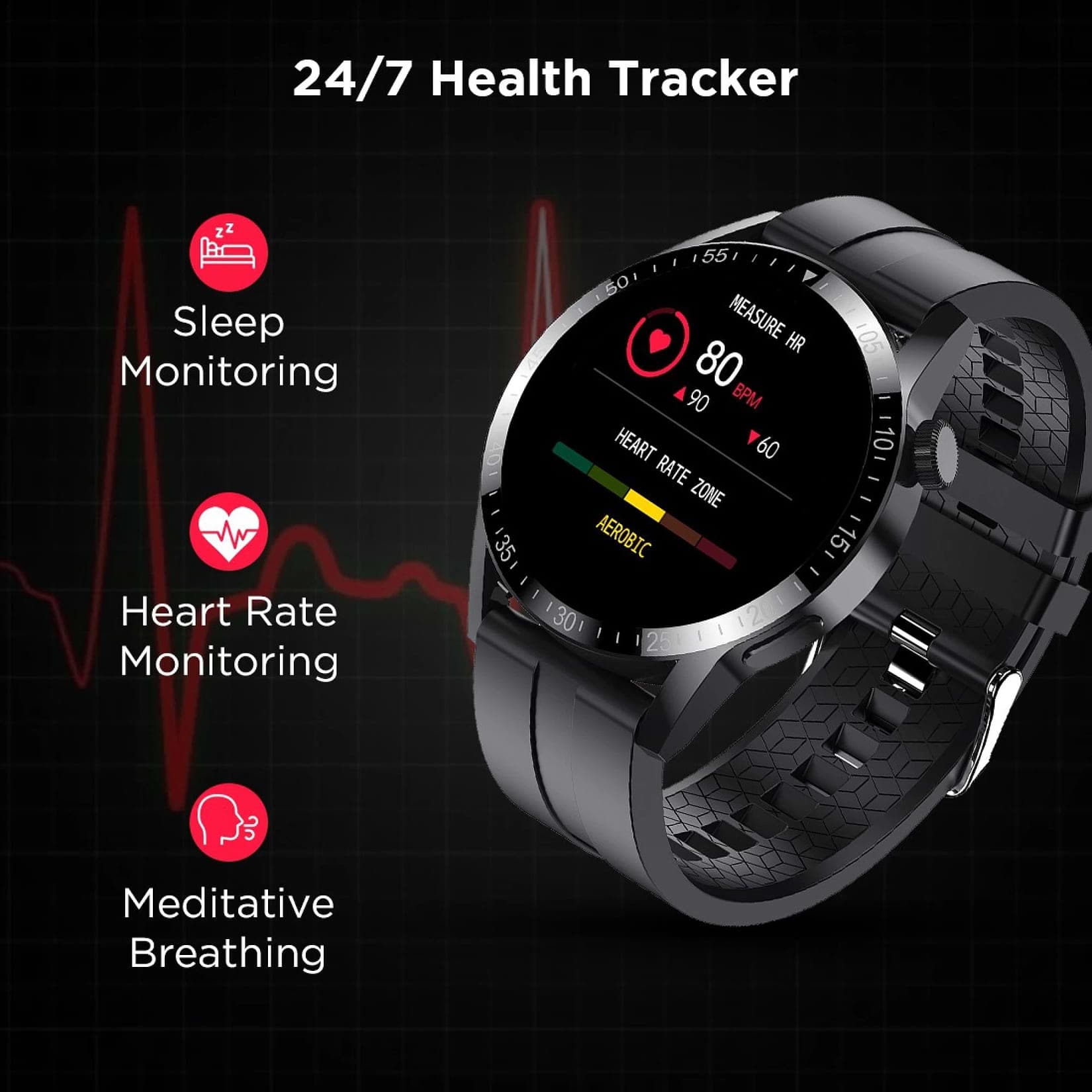 Fire-Boltt Talk Pro Smartwatch with Bluetooth Calling BSW038 BLACK - Kamal Watch Company
