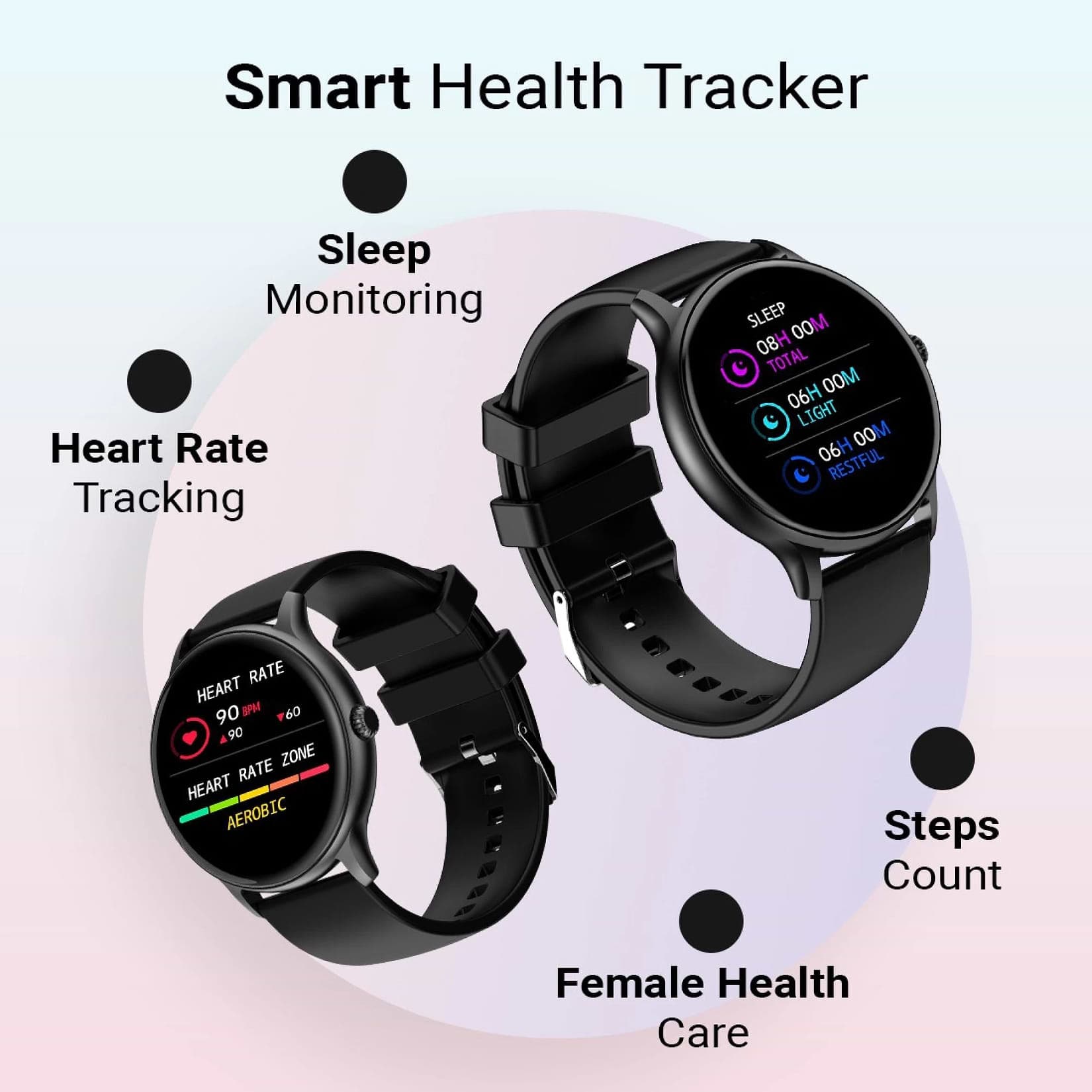 Fire-Boltt Hurricane Smartwatch BSW034 BLACK - Kamal Watch Company