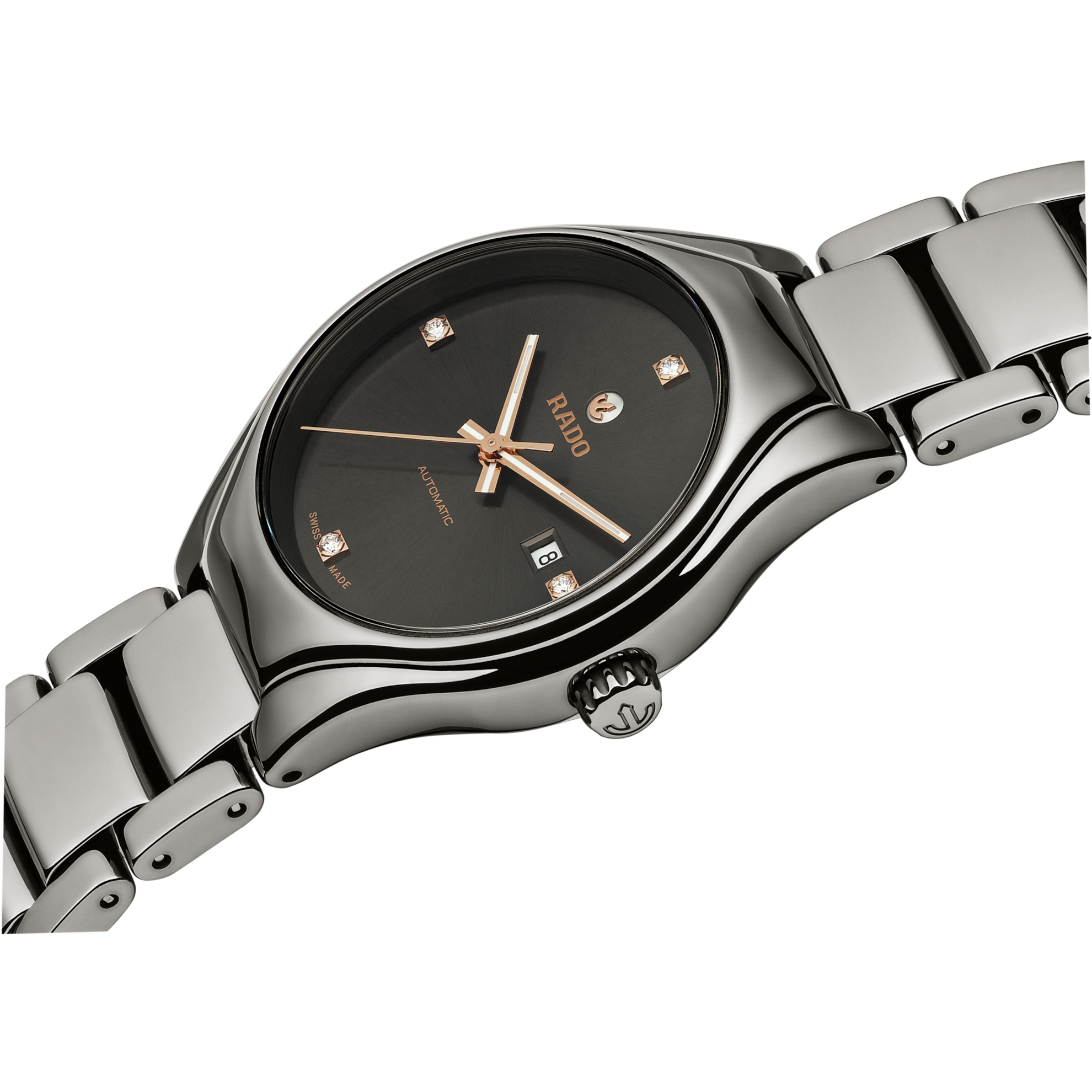 Rado True Automatic Diamonds Grey Dial Women's Watch - Kamal Watch Company