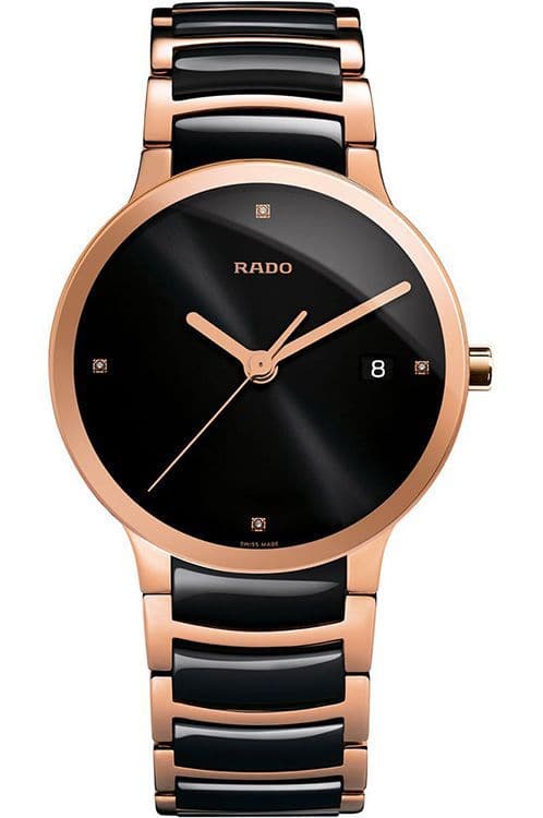 Rado Centrix Diamonds Black Dial Men Quartz Watch - Kamal Watch Company