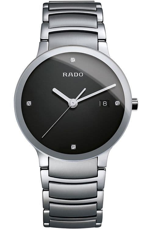 Rado Centrix Diamonds Black Dial Men Steel Quartz Watch - Kamal Watch Company