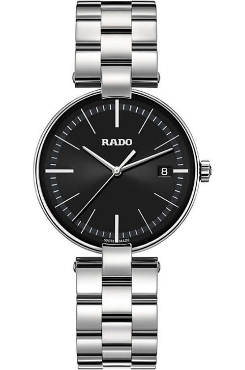 Rado Coupole Black Dial Stainless Steel Watch For Men - Kamal Watch Company