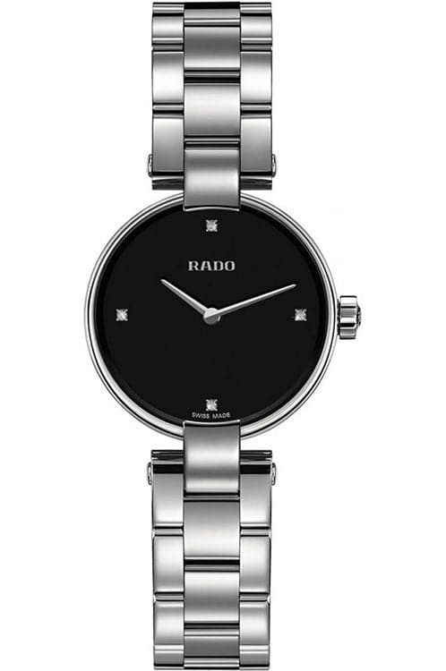 Rado Coupole Jubilee Black Dial Stainless Steel Women's Watch - Kamal Watch Company