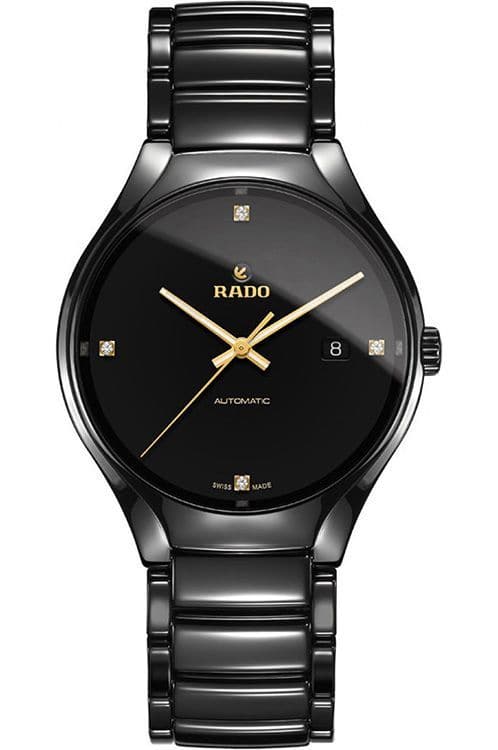 Rado True Black Dial Automatic Diamonds Men's Watch R27056712 - Kamal Watch Company