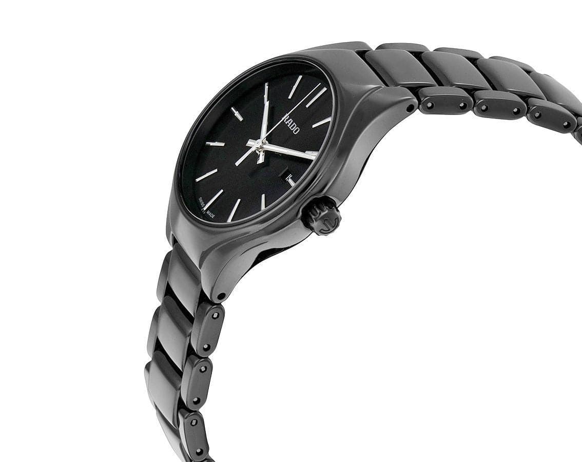 Rado True Quartz Black Dial Black High-tech Ceramic Women's Watch - Kamal Watch Company