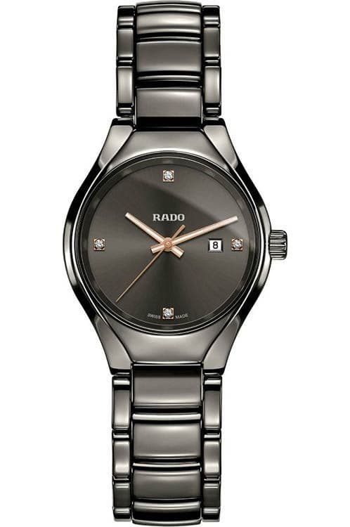 Rado True Diamond Grey Dial Watch for Women - Kamal Watch Company