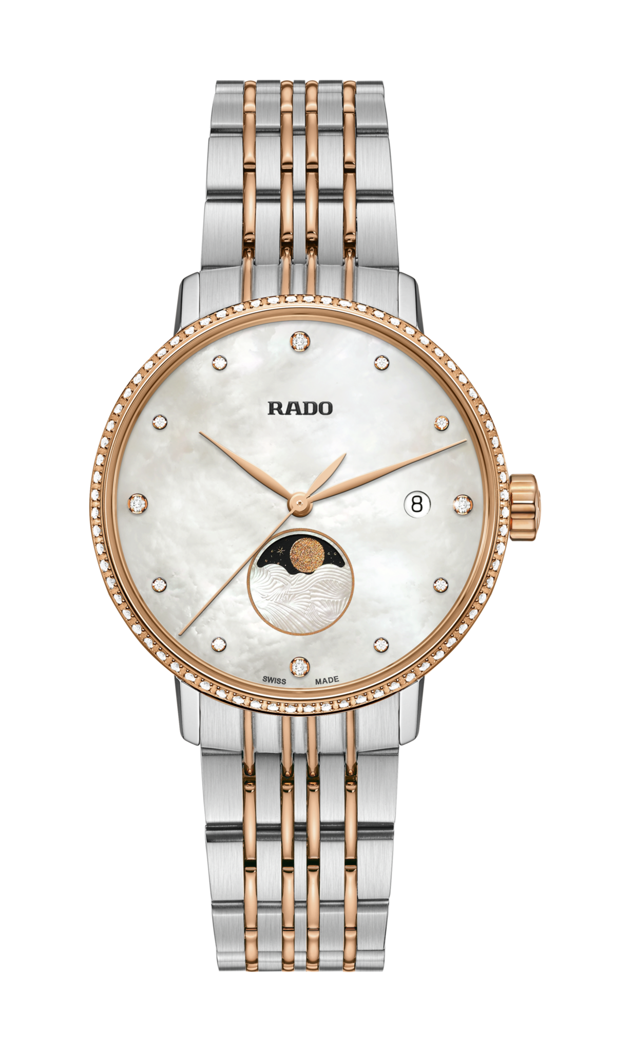 Rado Coupole Classic MOP Dial Moon Phase Women's Watch - Kamal Watch Company