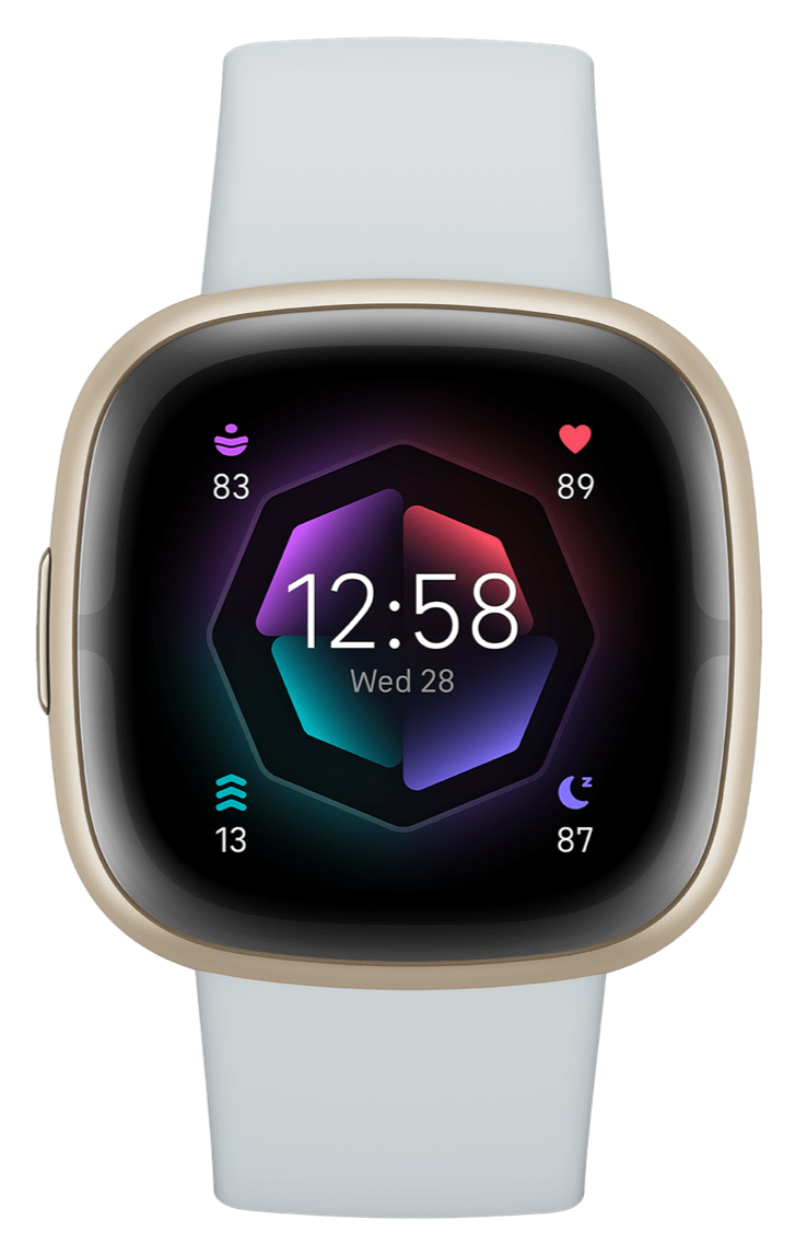 FITBIT SENSE 2 Blue Mist / Soft Gold Aluminium FB521GLBM-FRCJK - Kamal Watch Company