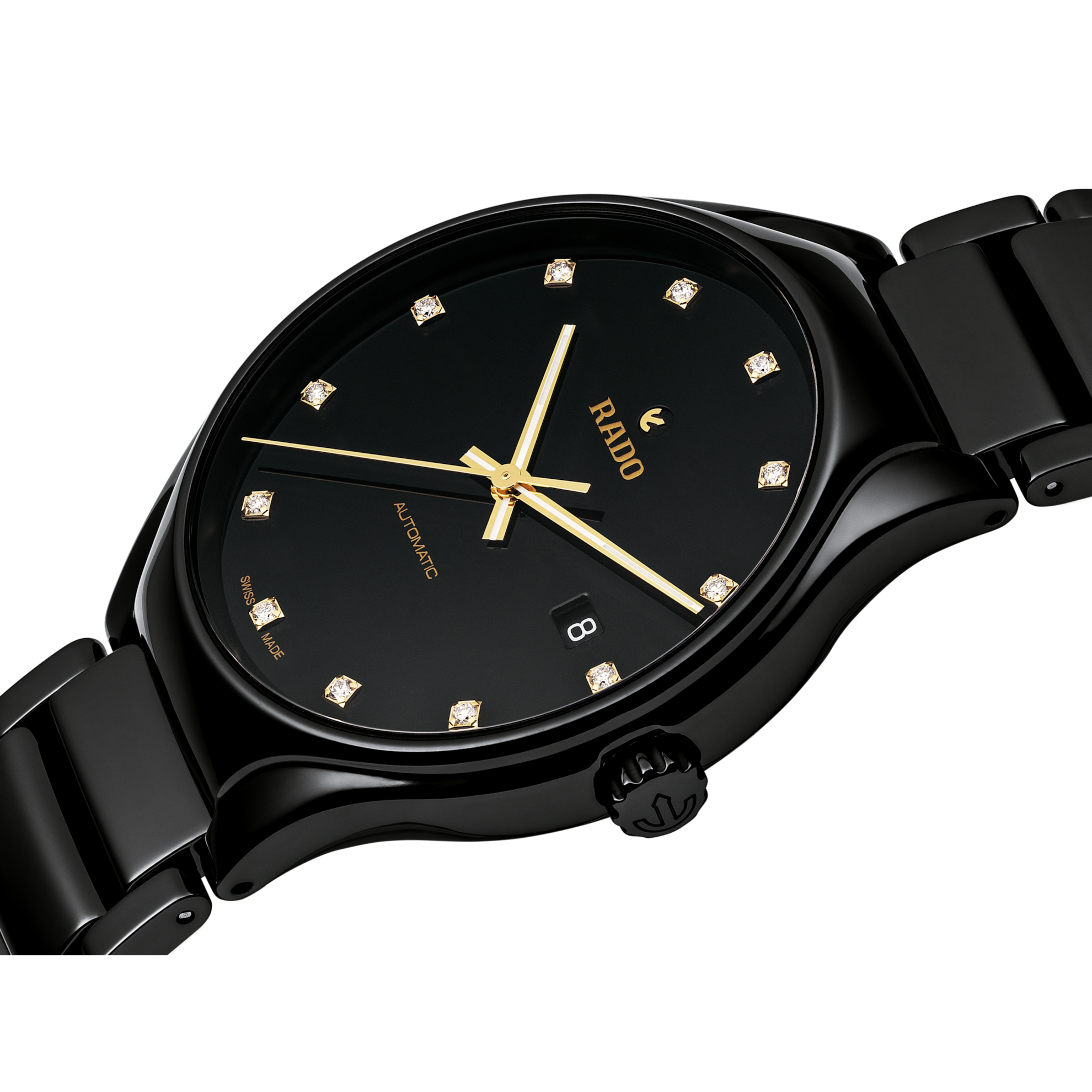Rado True Automatic Diamond Black Dial Men's Watch - Kamal Watch Company