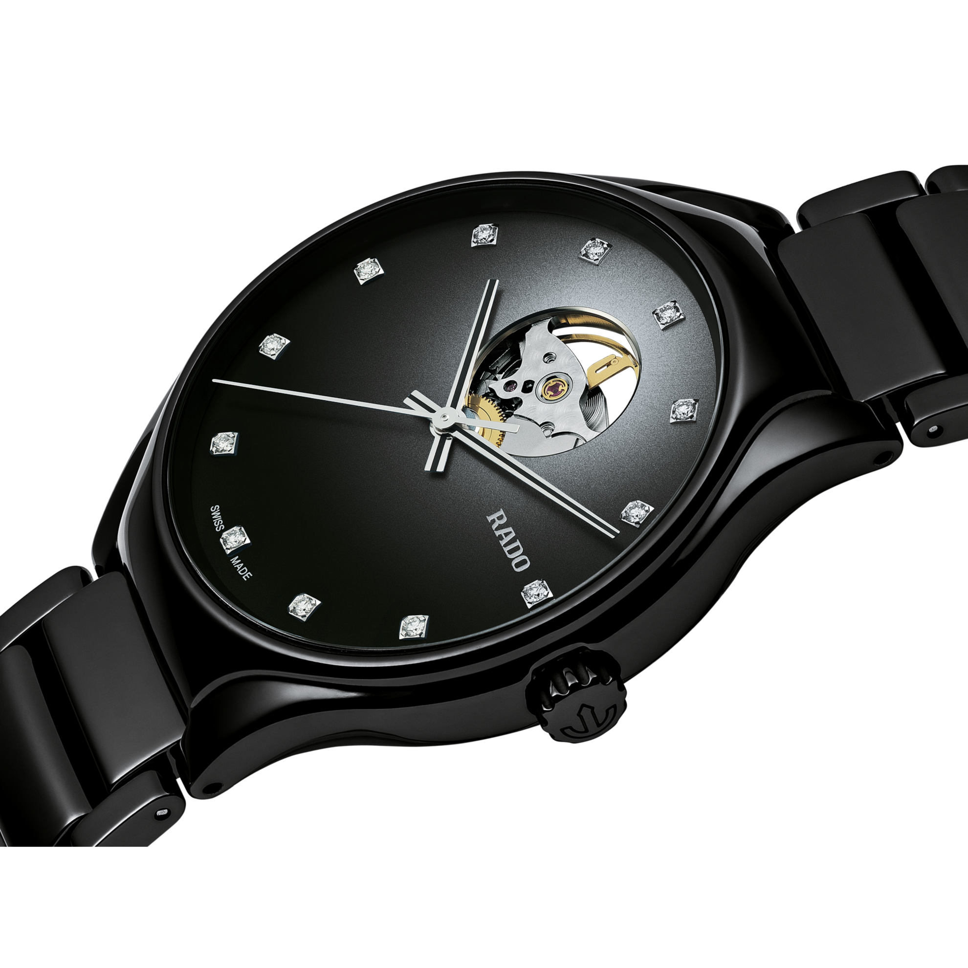 Rado True Secret Automatic Unisex Black Diamond Dial Watch - Kamal Watch Company