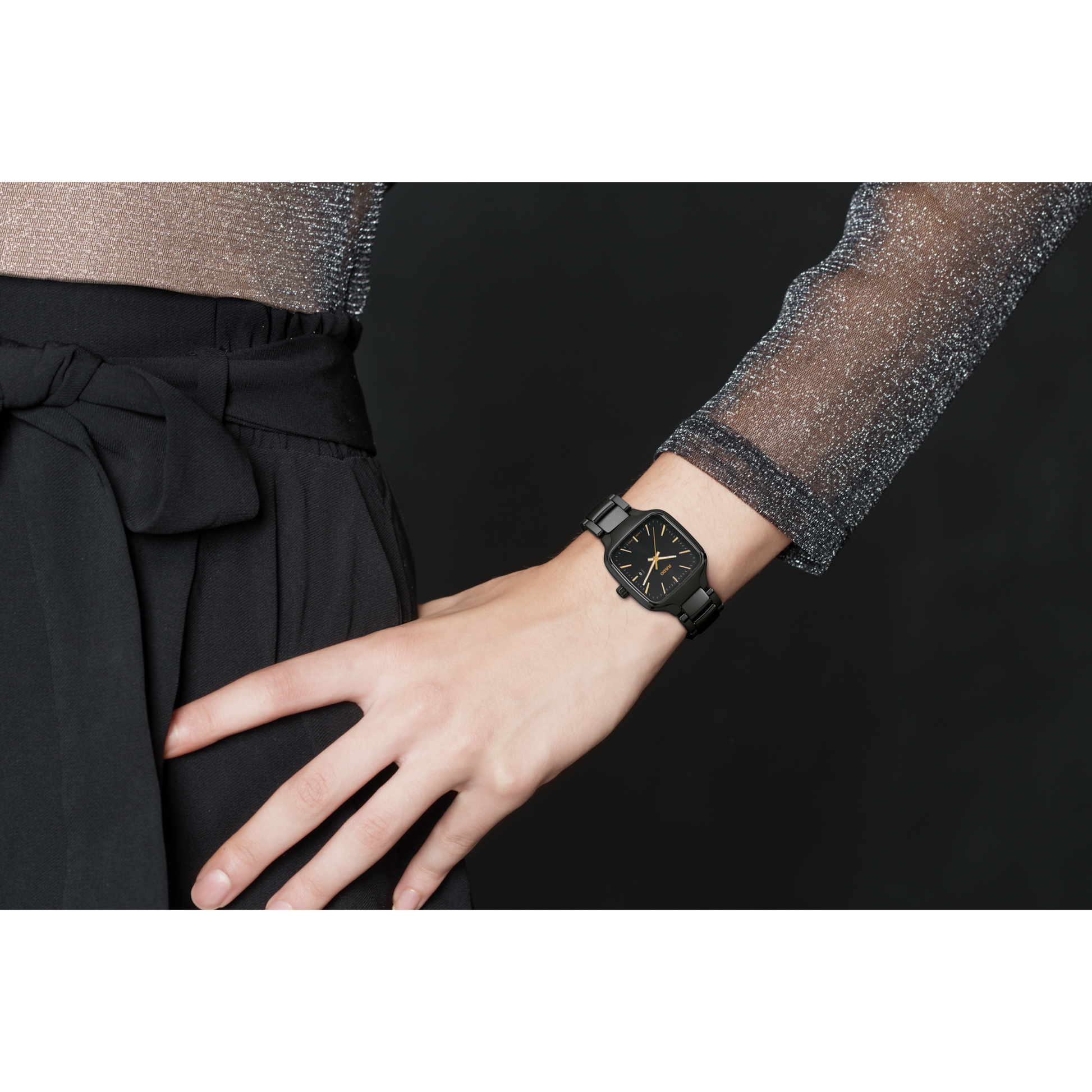 Rado True Square High-tech Ceramic Women Watch - Kamal Watch Company