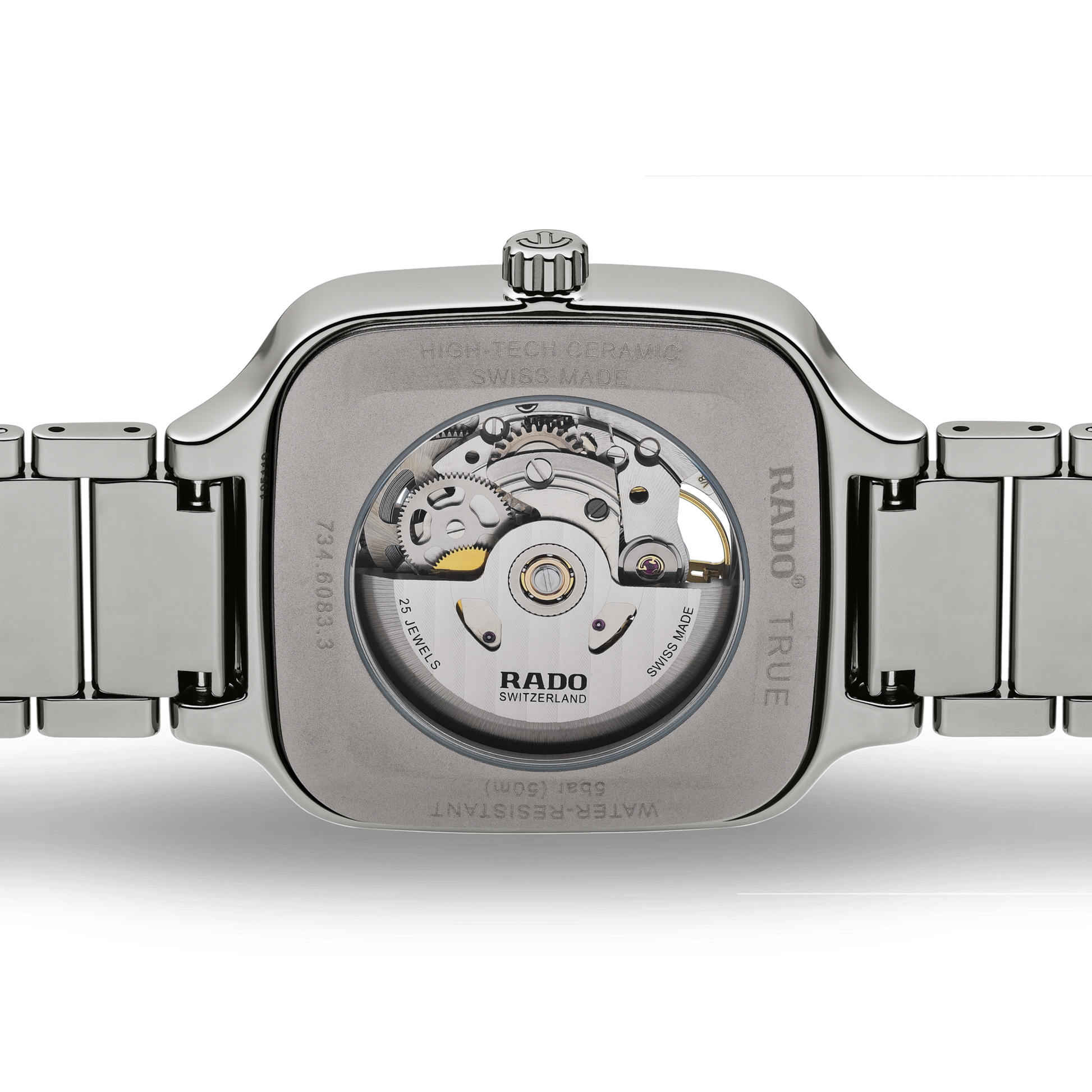 Rado True Square Open Heart Unisex Ceramic Watch - Kamal Watch Company