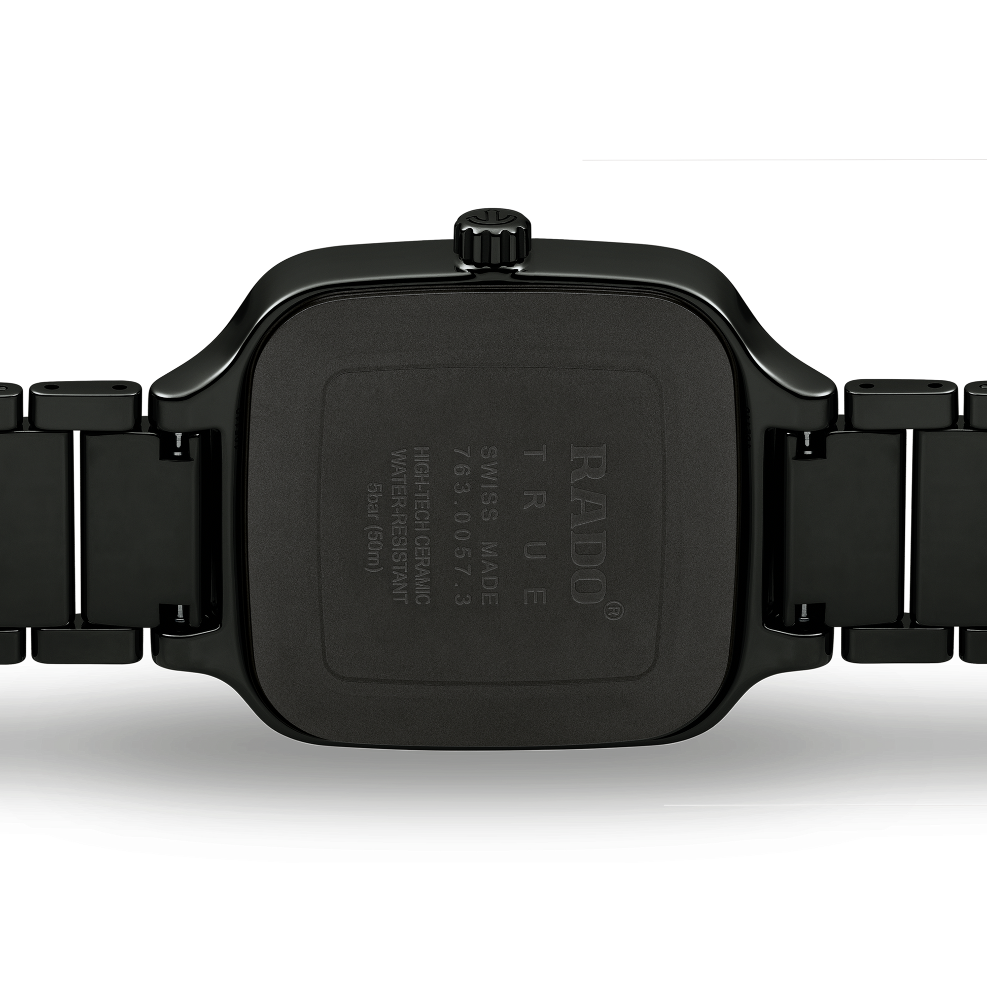 Rado True Square Automatic Men Black Diamond Dial Watch - Kamal Watch Company