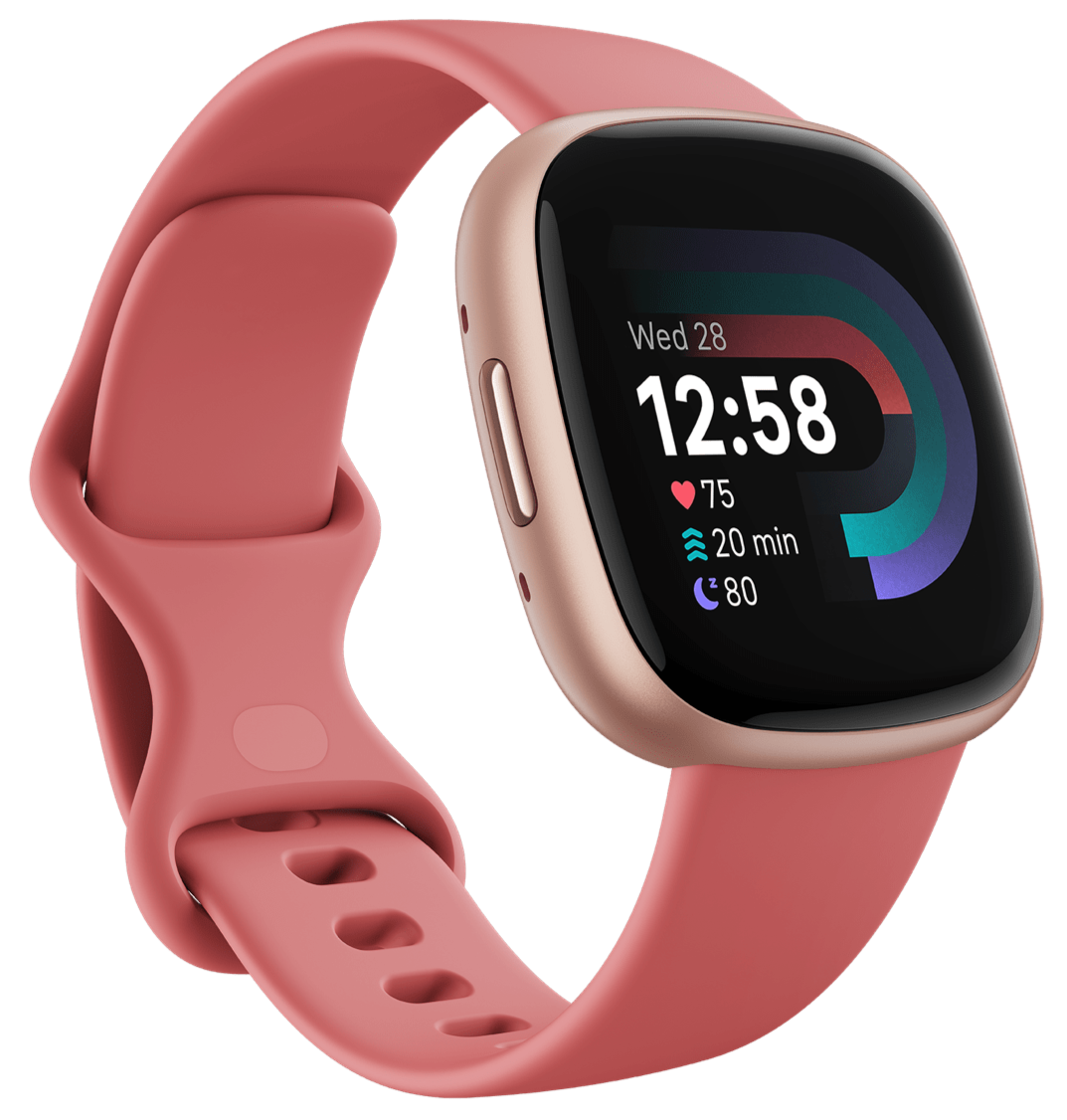 Fitbit Versa 4 Pink Sand/ Copper Rose Aluminium FB523RGRW-FRCJK - Kamal Watch Company