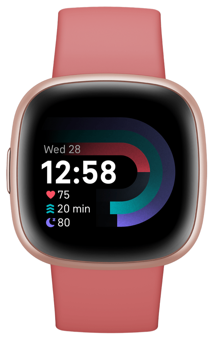 Fitbit Versa 4 Pink Sand/ Copper Rose Aluminium FB523RGRW-FRCJK - Kamal Watch Company