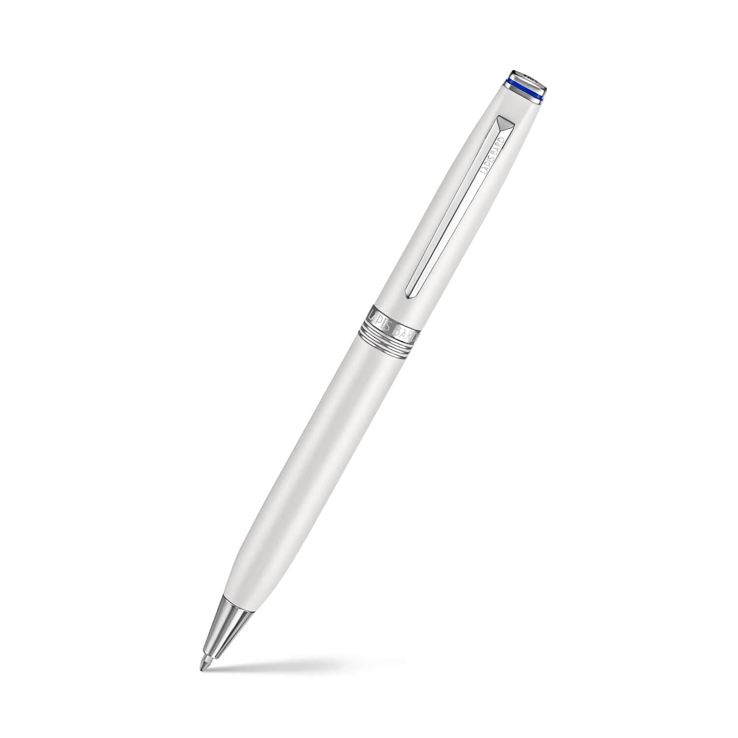 LAPIS BARD Contemporary Special Edition Ballpoint Pen - Pearl with Chrome Trim WP22908 - Kamal Watch Company