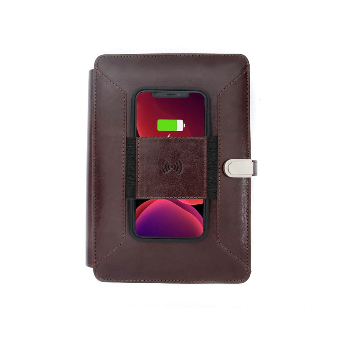 LAPIS BARD Pennline Superbook Organizer With Wireless Charging + 8000mAh Powerbank And 16GB Flash Drive – Coffee Brown WP26785 - Kamal Watch Company